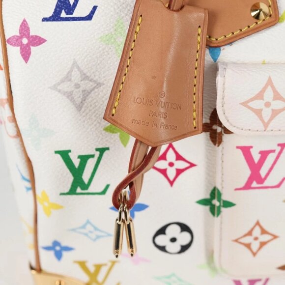 LOUIS VUITTON Monogram Multicolor Speedy 30 Hand Bag White M92643 Auth 118954V - Picture 11 of 15